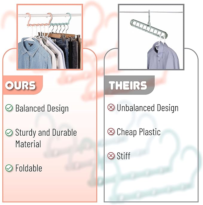 Mr. Pen- Space Saving Hangers, 8 Pack, Boho Colors, Magic Hangers