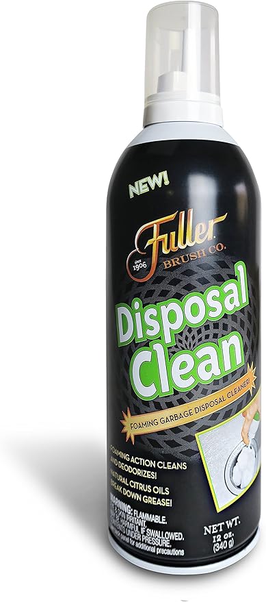 Fuller Brush Garbage Disposal Cleaner– 12 oz Bottle – Foaming Citrus Degreaser for Kitchen Sink Odor Removal and Drain Cleaning – Citrus Scent (Pack of 1)