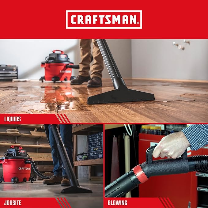 CRAFTSMAN CMXZVBE38639 2-1/2 in. Hose Grip Handle Wet Dry Vac Attachment with Bleeder Valve, Industrial-Grade Shop Vacuum Accessory for Reducing Hand Fatigue, Fits 2-1/2 in. Hose Diameter