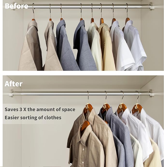 100PCS Hanger Connector Hooks,Space Saving Hangers for Clothes.Hanger Hooks Space Saver.Closet Hangers Connector Hook.College Dorm Essentials,Closet Organizers and Storage