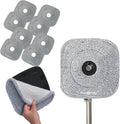 True & Tidy® 8-Pack 9 inch Extra Thick Microfiber Pad Refill for SPIN-800 TrueClean Mop & Bucket Square, Compatible with M16 and Most Square Spin Mop and Bucket, Machine Washable up to 100x