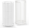 Bunoxea Toilet Paper Holder Stand, Freestanding Toilet Tissue Organizer, Minimalistic Storage Solution, Reserve Mega Rolls,Modern -2PACK White
