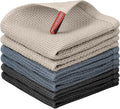 Nialnant 6 Pack Dish Cloths,100% Cotton Waffle Weave Kitchen Towels,Soft and Absorbent Kitchen Dish Rags, Dish Towels for Washing Dishes-12x12 Inches