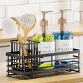 Yofidra Kitchen Sink Caddy Sponge Holder - 304 Stainless Steel Sink Organizer with Diatomite Quick-Dry Base, 3 Compartments Caddy Organizer, Detachable Brush Rack, 9.2" x 3.9" x 4.4"