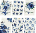 Sunnyray 12 Pcs Swedish Kitchen Dish Towels Dishcloth Reusable Sponge Cleaning Cloth Kitchen Towels Absorbent Washable Dish Cloth Drying Hand Towel(Blue, Watercolor Flower)