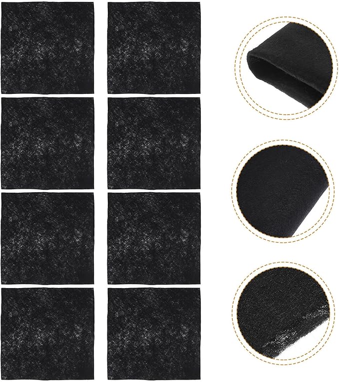 SUPVOX Microfiber Cleaning Cloths 8pcs Pack 30x30cm Black Glass Wiping Cloths Reusable Streak-Free Mirror Towels for Household Dusting and Car Cleaning Supplies