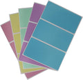 Royal Green Rectangular Name Tag Stickers- Color Coding Labels for Organizing, Moving, & Parties, 4" x 2" Stickers to Write On Name Tags for Events & Parties, 60-Pack (5 Assorted Pastel Colors)