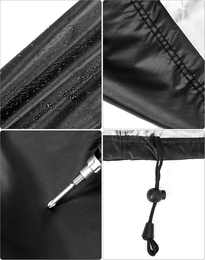 QWORK Universal Planer Dust Cover, Table Saw & Miter Saw Protection, 28.3" x 24.4" x 19.6", Black, Fits Most Planers & Bench Drill Press