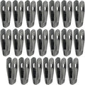 Litoexpe 20 Pcs Grey Velvet Hangers Clips, Pants Hangers Velvet Clips, Strong Finger Flocked Clips for Thin Felt Hangers