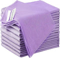 12 Pack Microfiber Glass Cleaning Cloth, 10.8 Inch X 13.8 Inch, Lint Free Quickly Clean Windows, Mirrors, Glasses, Phone Screens, Camera Lenses, Purple