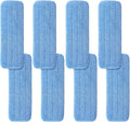 12" Microfiber Pad for Rubbermaid Commercial 12 Inch Mop Head - 8 Pack Replacement Wet & Dry Commercial Reusable Cleaning Mop Refills Fit for Any Microfiber Flat Mop System 12"