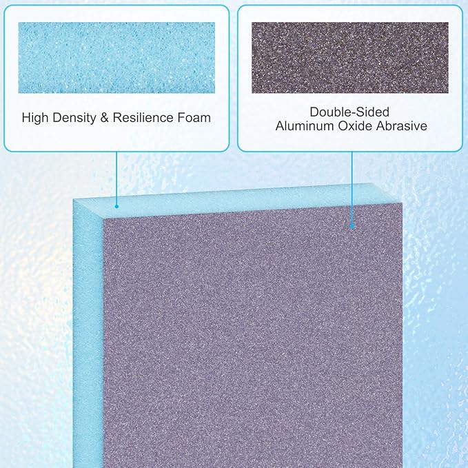 12 Pack Sanding Sponge, Washable and Reusable Sanding Blocks 150 Grit Wet Dry Sand Paper for Wood Drywall Metal Furniture