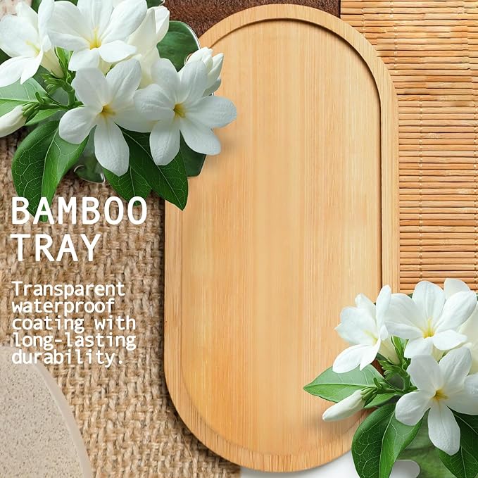 2 Pack ViserVita Glass Hand Soap Dispenser Set with Bamboo Pump, Elegant Refillable Liquid Dish Soap Dispenser with Tray, Perfect for Kitchen Sink and Bathroom Decor