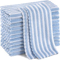 Homaxy 12 Pack Kitchen Dish Cloths, Ultra Soft and Absorbent Dish Towels, Reusable Fast Drying Microfiber Cleaning Cloth, Coral Velvet Wave Design No-lint, 10 x 10 inches, Blue