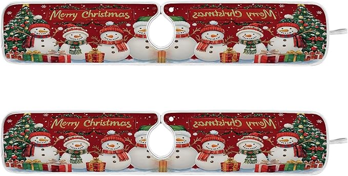 2 Pack Faucet Splash Catcher Christmas Snowman Sink Mat for Faucet Absorbent Kitchen Splash Guard Drip Catcher for Farmhouse Barthroom Bar, S