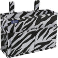 Surblue Caddy Hanging Organizer Bedside Storage Bag for Bunk and Hospital Beds, Zebra, Small