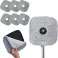 True & Tidy® 6-Pack 9 inch Extra Thick Microfiber Pad Refill for SPIN-800 TrueClean Mop & Bucket Square, Compatible with M16 and Most Square Spin Mop and Bucket, Machine Washable up to 100x