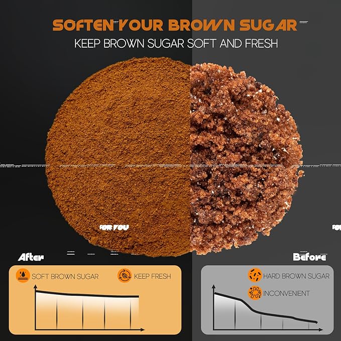 LivLab Brown Sugar Container- 2.8Qt/3.2L Airtight Brown Sugar Keeper Storage Container Flour Container Coffee Canister with Spoon Food Cereal Bins Household for Kitchen Pantry (W-3.2A)