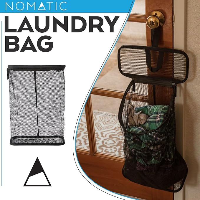 NOMATIC Mesh Laundry Bag - Travel Laundry Hamper - Packable Net Bag for Clothing - Packable Travel Laundry Sack