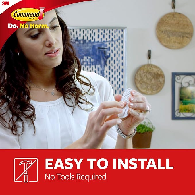 Command Medium Designer Hooks, 2 Hooks and 4 Strips, Damage-Free Hanging Wall Hook with Adhesive Strips, No Tools Great for Hanging, Organization and Storage, Holds up to 3 lb