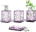 HBlife Bathroom Accessories Set, Lavender Purple Acrylic Bathroom Counter Set with Toothbrush Holder, Soap Dispenser, Tumbler, Soap Dish, Boho Modern Bathroom Decor, Ideal Gift Choice
