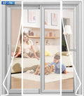 Magnetic Screen Door Upgraded PET Mesh Stronger Than Fiberglass and Polyester,Hands Free,Keeps Bugs Out,Pet & Kid Friendly,Suitable for Sliding Door,Large Patio Door and French Door-60''x96''