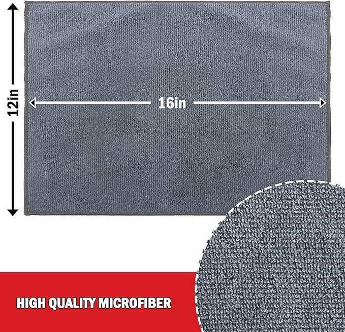 AIDEA Microfiber Cleaning Cloth 24 Pack, Microfiber Towels for Cars, Soft & Absorbent Cleaning Rags, Premium Lint Free Shop Towels for House, Kitchen, Car, 12inx16in