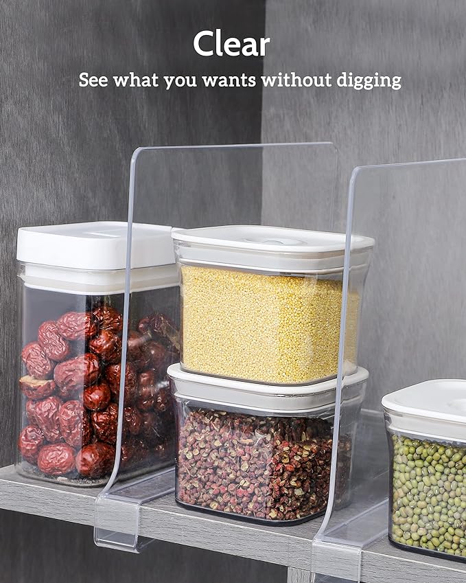 Clear Acrylic Shelf Dividers, Closet Shelf Divider and Closet Separator for Organization in Bedroom, Kitchen and Office Plastic Shelves 12 PCS