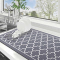 WISELIFE Dish Drying Mat Super Absorbent Drying Mat Large Dish Drying Mats for Kitchen Counter Easy Clean Dish Mat Kitchen Drying Mat18"x 36" Stylish Grey
