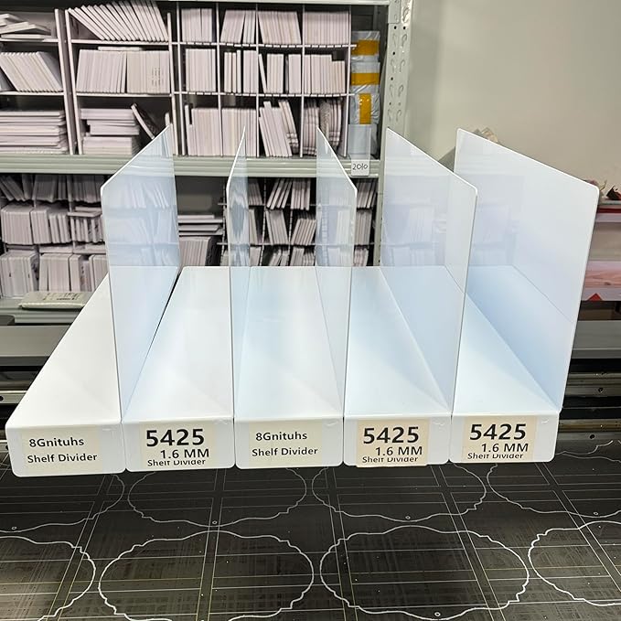 50 Pcs 54 * 25CM 1MM PVC Shelf Dividers for Closets Wood Shelf Separators Clothes Organizer and Bedroom Storage and Organization Organization Separator Shelf Laber