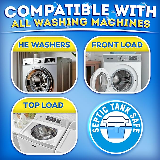 PRO Washing Machine Cleaner Tablets for Pet Owners – Breaks Down Pet Hair Eliminates Odors & Buildup – Septic Safe Extra-Strength Deep Clean for Front & Top Load HE Washers – 28 Tablets 1-Year Supply