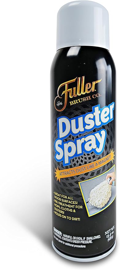 Fuller Brush Duster Spray – 15.5 oz Multi Surface Dust Removing Sprayer - Safe Household Cleaning For Floors, Furniture, Blinds & Car Interiors (Pack of 1)