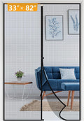 yotache Magnet Screen Door Fits Door Size 33 x 82, Screen Size 35" x 83" Patio Screen High Transparent Hands Free Entry Great for Pet and Kid