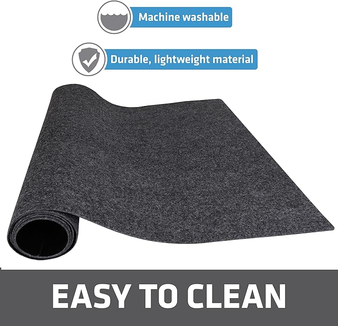 Drymate Premium Under Sink Mat, Waterproof Cabinet Protection Mats for Kitchen & Bathroom, Absorbent Shelf Liners, Slip-Resistant, Machine Washable (USA Made)(24”x29”)(Charcoal)(12-Pack)