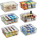 iSPECLE Wire Basket - 6 Pack Small Wire Storage Baskets Organizer Bins, Pantry Cabinet Shelf Kithen Storage Organization for Easily Get Items, Black