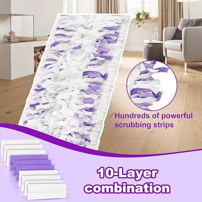 20 Count Disposable Power mop Pads Compatible with Swiffer Power mop Refills and PowerMop Wood Mop, Multi-Surface swiffer Wet Pads Refills Replacement Use for Floor Cleaning