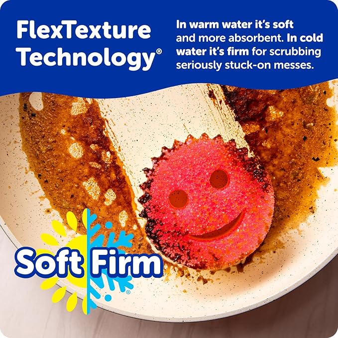 Scrub Daddy Scratch-Free Multipurpose Kitchen Sponges - Bulk Dish Sponges for Kitchen, Bathroom, Household Cleaning & More - Made with BPA-Free Polymer Foam (7 Count)