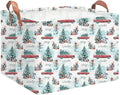 Rectangular Storage Baskets，Gift Basket,Book Box,Room Decor(Car Christmas)