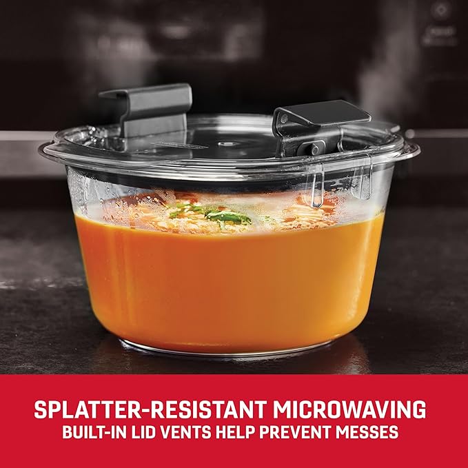 Rubbermaid Brilliance® Round and Rectangular Leak Proof Food Storage Containers, 12 Piece Set