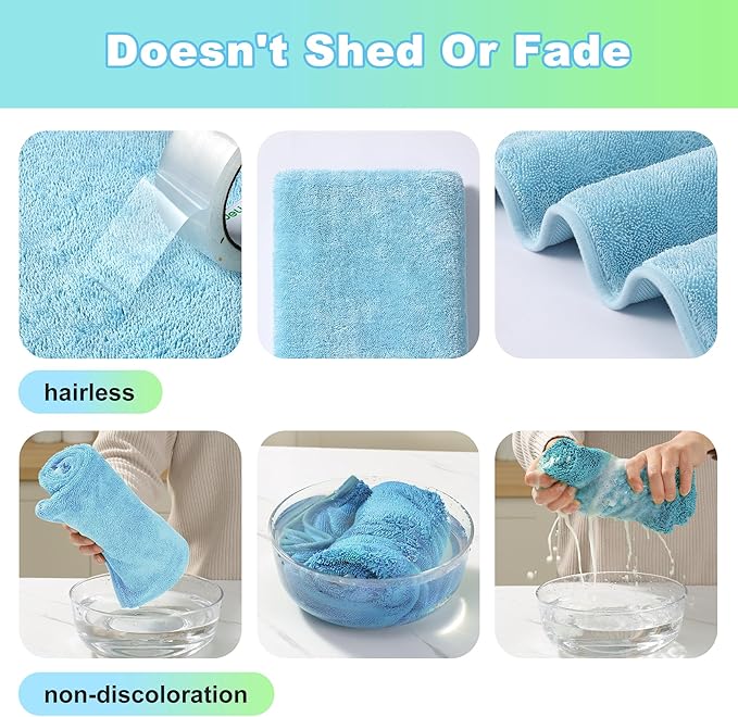 JOYMOOP Microfiber Towels for Cars, 63" x 29.5" Car Drying Towel, Blue Reusable Car Towel, Quick Drying Car Microfiber Cleaning Cloth for RVs, SUVs, Trucks