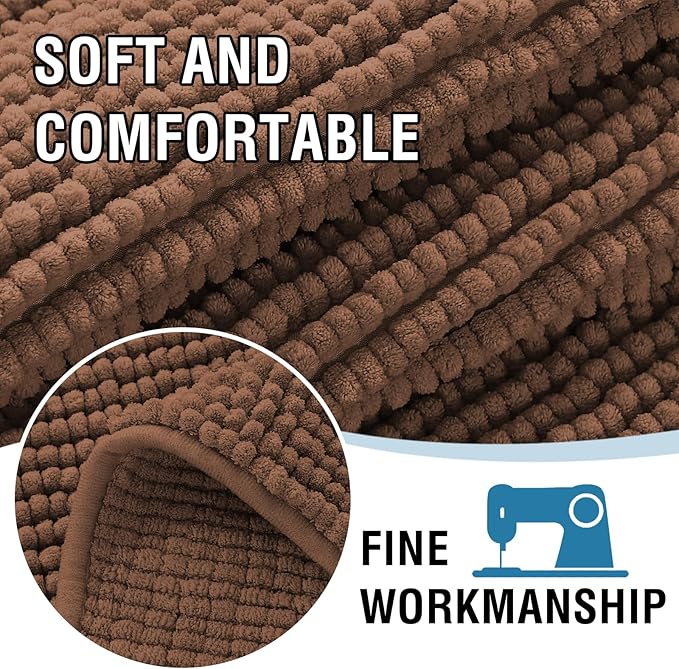 H.VERSAILTEX Plush Chenille Couch Cover for 3 Cushion Couch Anti Slip Washable Sofa Slipcovers Soft and Durable Furniture Protector for Dogs Cats Kids (27.5" x 59", Caramel)