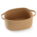 Cute Woven Gift Basket with Handle – Brown Storage Basket Empty, Gift Baskets for Valentines Day Birthday Baby Shower Raffle Burr, Decorative Organizer ontainer for Office, Home