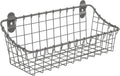 Spectrum Small Wire Wall Basket Industrial Gray Rustic Wall Bin, Vintage Wire Basket Wall Mount Organizer Wall Mount Hanging Wire Caddy, Modern Wire Basket for Versatile Wall Mount Storage
