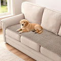 H.VERSAILTEX Plush Chenille Couch Cover for 3 Cushion Couch Anti Slip Washable Sofa Slipcovers Soft and Durable Furniture Protector for Dogs Cats Kids (27.5" x 59", Cuban Sand)