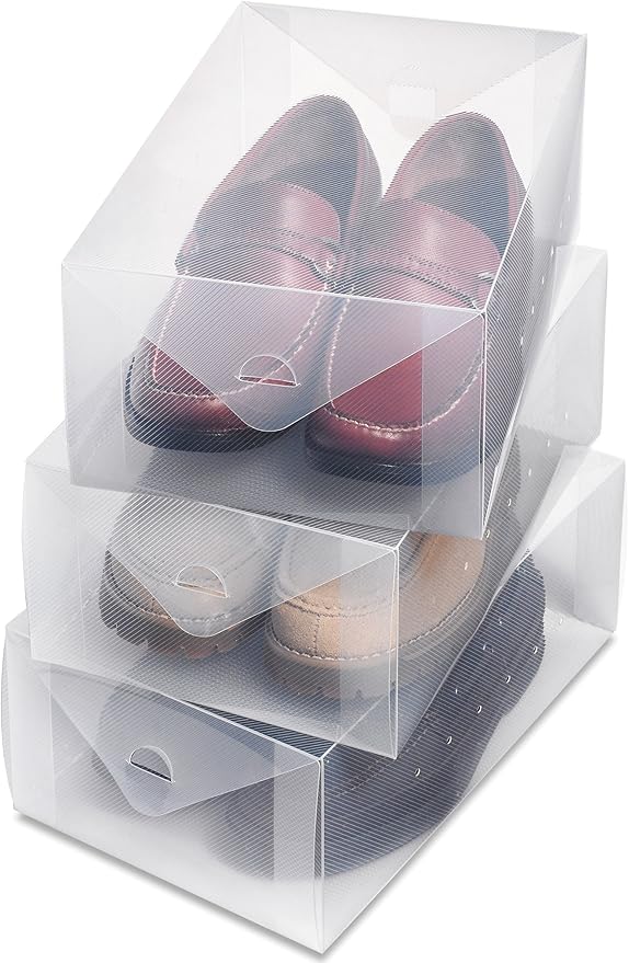 Whitmor Clear Vue Men's Shoe Box, S/3
