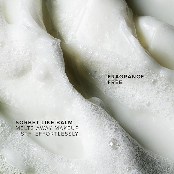Farmacy Sensitive Skin Makeup Remover Cleansing Balm - Green Clean Waterproof Makeup Remover Balm + Oil Cleanser for Face - Melts Make Up + SPF - Hydrates + Softens Skin - Fragrance Free (200ml)