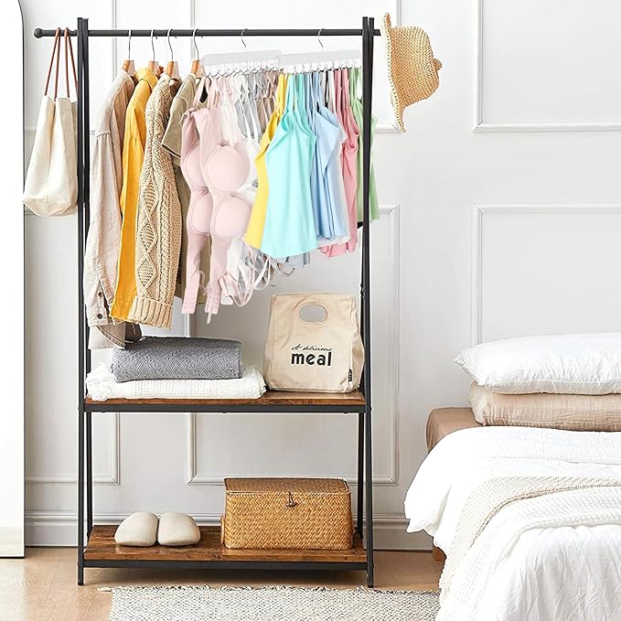 Bra Hanger for Closet, Tank Top Hanger 20 Hooks Capacity Foldable Wood Space Saving Hangers Closet Organizers and Storage for Dorm & Apartment for Tank Top, Bra, Scarf etc.