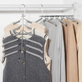 TOPIA HANGER Clothes Hanger Space Saving, 6 Tier Shirt Coat Hangers Space Saving No Bump Shoulder Hangers with No Slip Foam Padded Closet Organizers and Storage for Men and Women 2 Pack CT64G