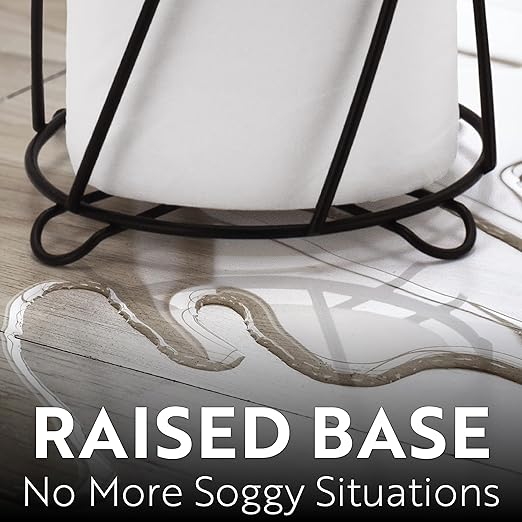 BROOKSTONE, Stylish Toilet Paper Holder, Freestanding Bathroom Tissue Organizer, Minimalistic Storage Solution, Modern Trending Design [Holds MEGA Rolls]
