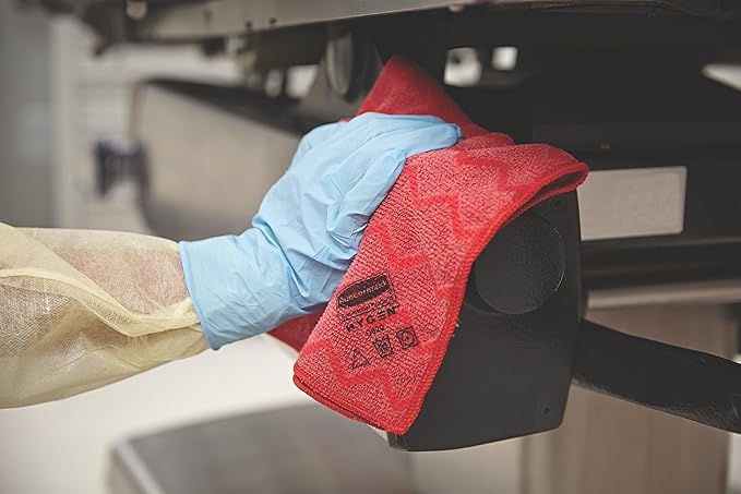Rubbermaid Commercial FGQ62000RD00 HYGEN Microfiber General Purpose Cloth, Red